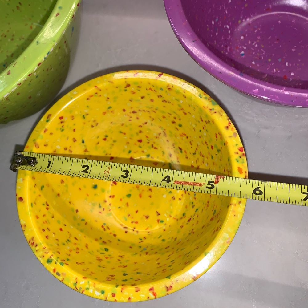 ZAK! Colorful 4 Confetti Melamine Nesting Mixing Bowls - Picture 4 of 8